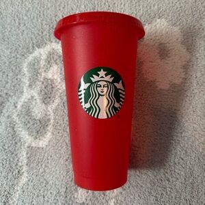Starbucks plastic glittery red reusable cup (without straw)